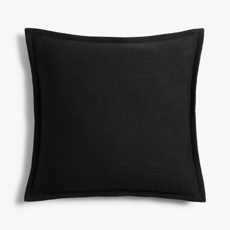 Classic Flange Pillow Cover (Soft Black)