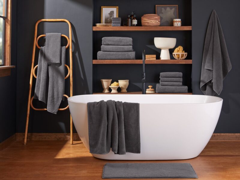 Soft Rib Towels (Dark Grey) - Image 3